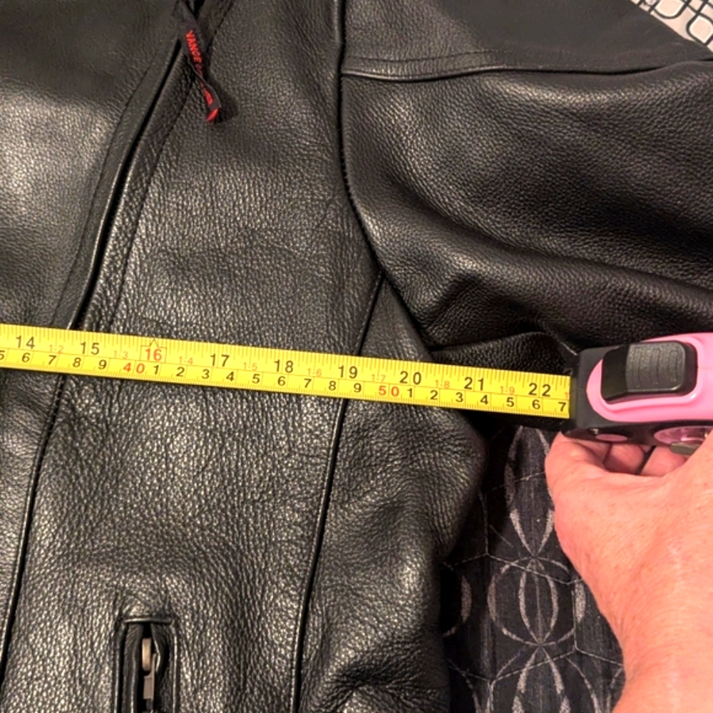Vintage "Vance" Men's Black Leather Motorcycle Jacket with Mandarin Collar - Picture 8 of 10